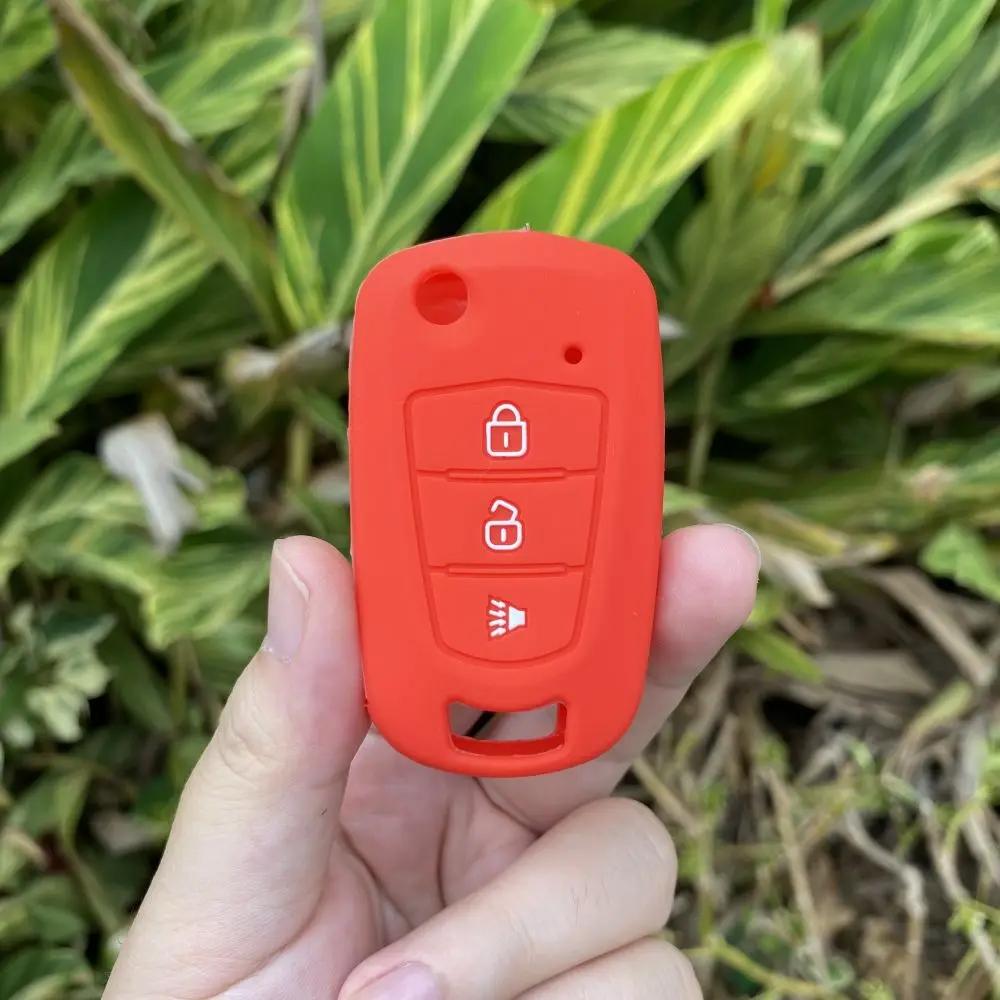 3 Buttons Silicone Car Fob Key Case Cover Skin Protector Rubber Shell for Great Wall Haval Hover H1 H3 H5 H6 Flip Key Chain set