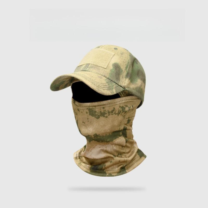 Camouflage baseball cap mask set tactical outdoor hiking, mountain climbing, fishing, sun protection, duckbill cap