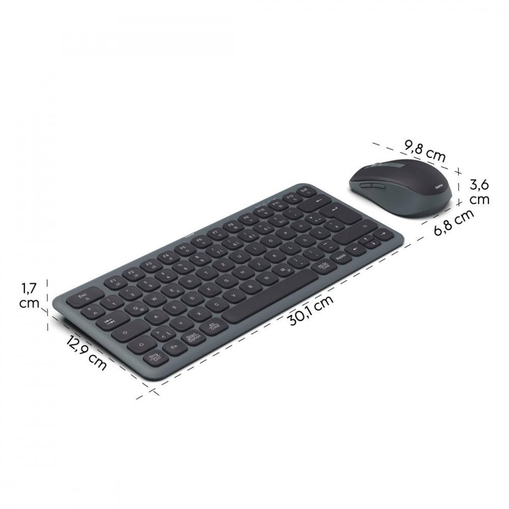 multi device keyboard and mouse set black gre