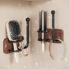 Wall Mounted Wooden Comb Holder Self-Adhesive Bathroom Storage Rack Hair Rings Hanger  Hair Tie