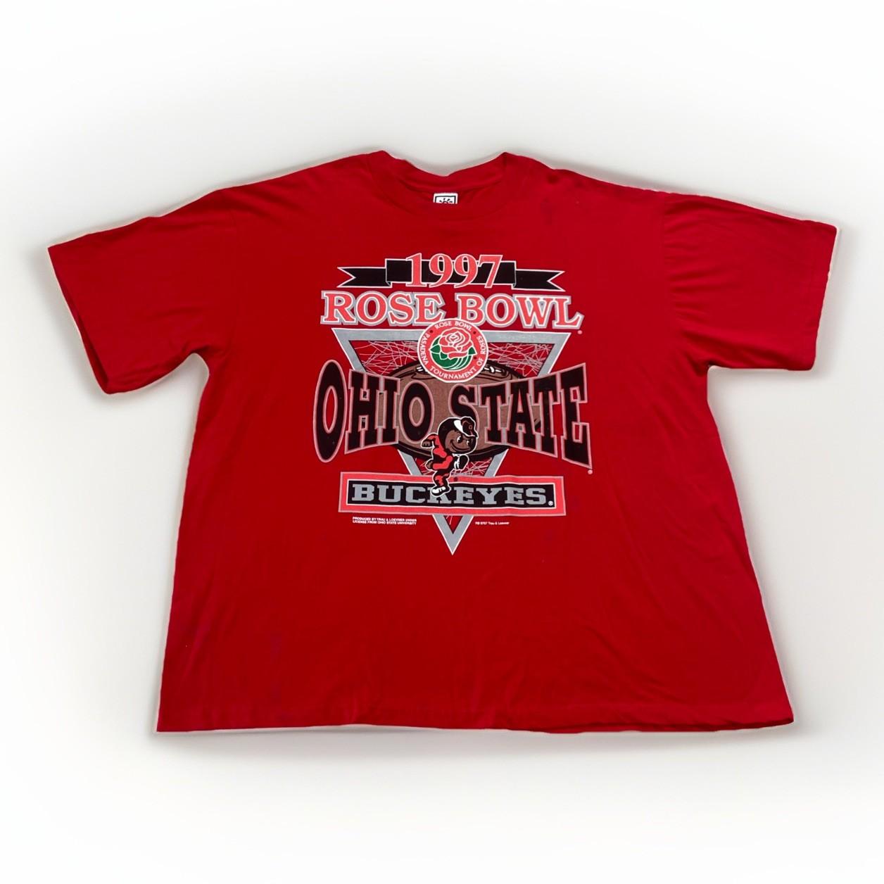 Vintage Ohio State Buckeyes Shirt Mens 2XL 1997 Rose Bowl Red XXL