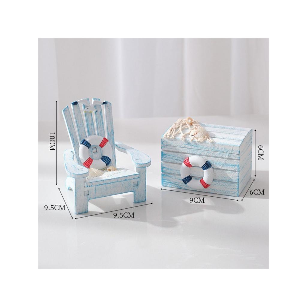 Mini Beach Chair Small Box Ornament, Suitable for Bedroom, Living Room, and Desktop Decoration