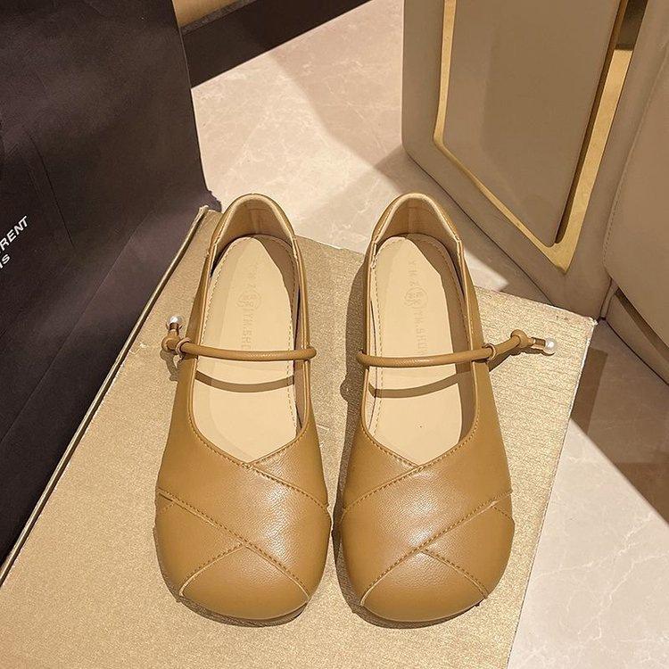 French Gentle Temperament Flat-soled Single Shoes Women's Shoes 2025 Spring New Models with Skirts Evening Wind Mary Jane Shoes Doudou Shoes