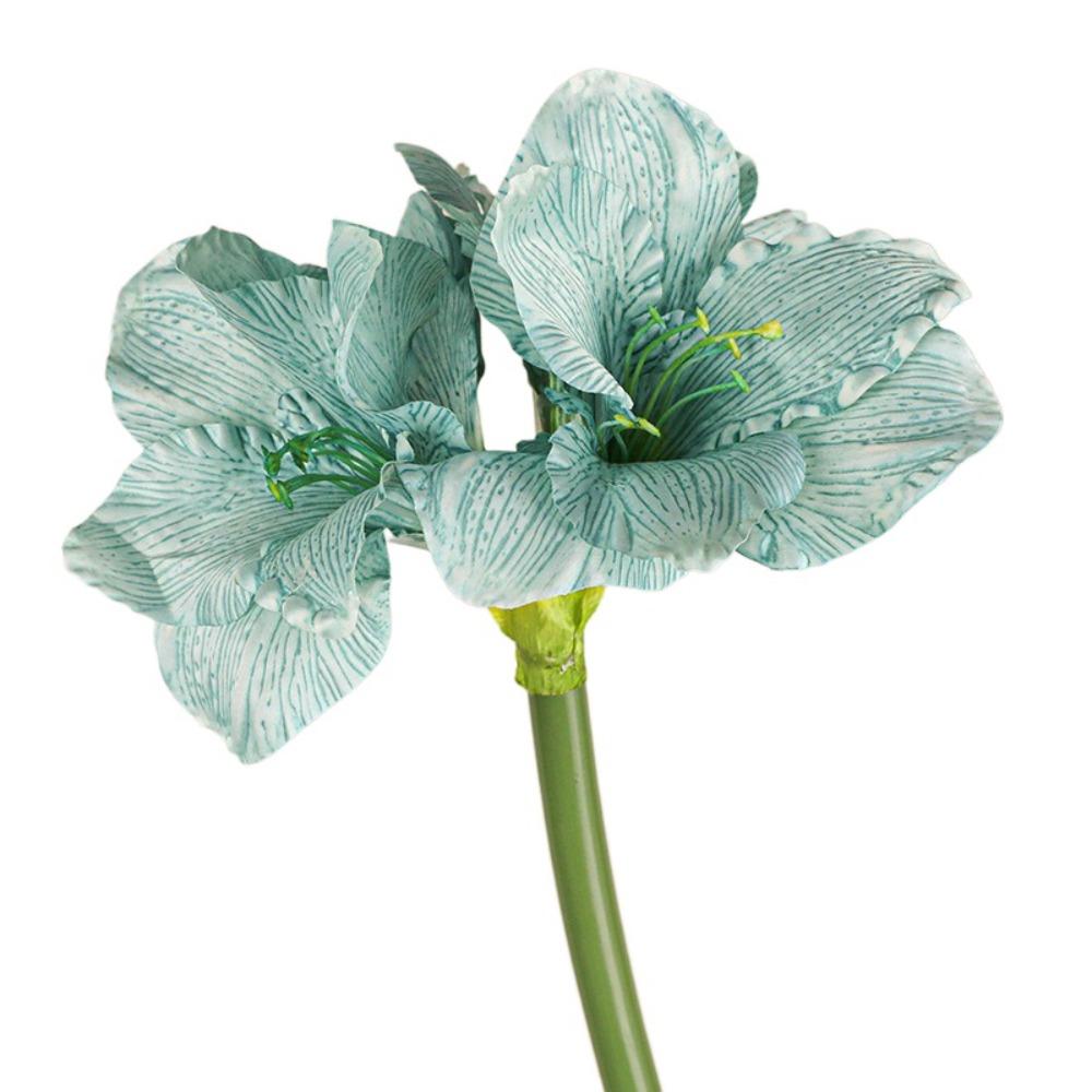 4 Heads Artificial Clivia Flowers Branch Real Touch Fake Flower  Outdoor Garden Decor