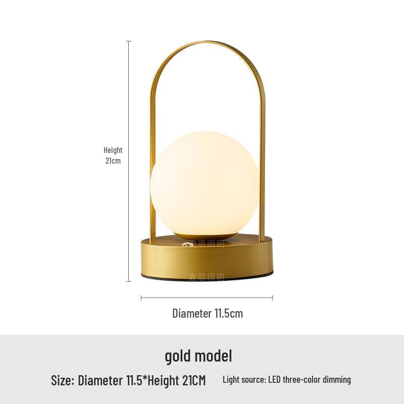 Red Long-Burning LED Lantern - USB Rechargeable Night Light for Wedding, Christmas, or Gift