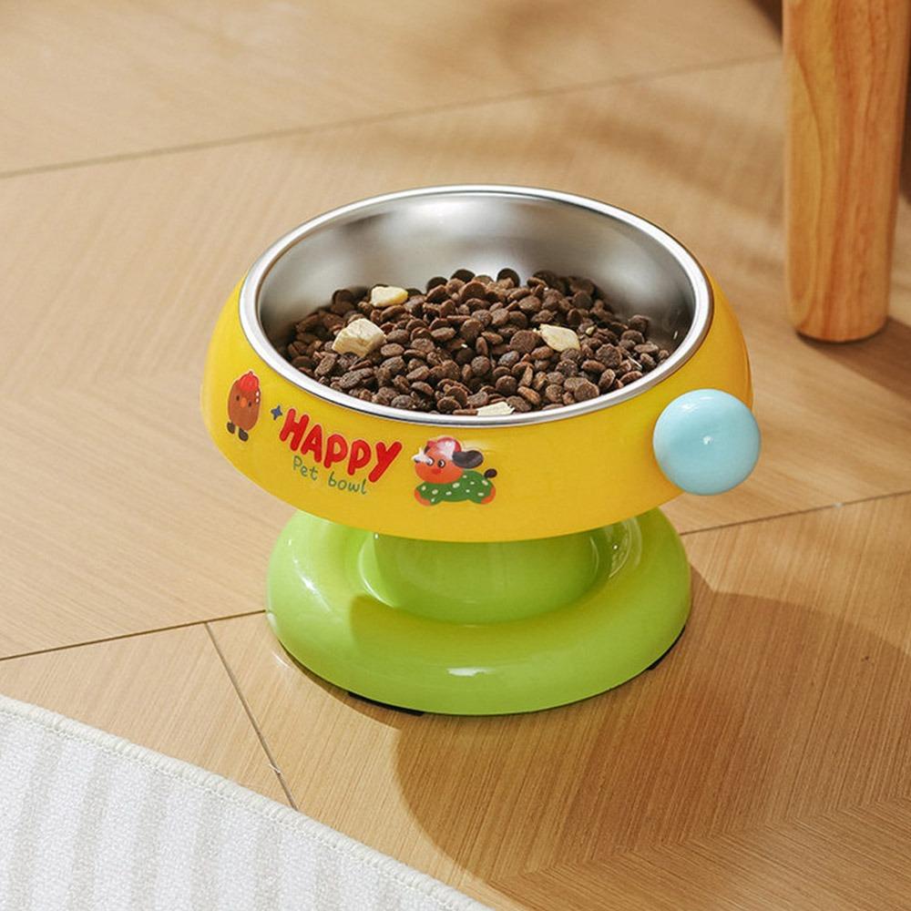 

Миска для корма для домашних животных из нержавеющей стали, миска для воды для домашних животных в виде мороженого, новая миска для кошек, товары для домашних животных жёлтый