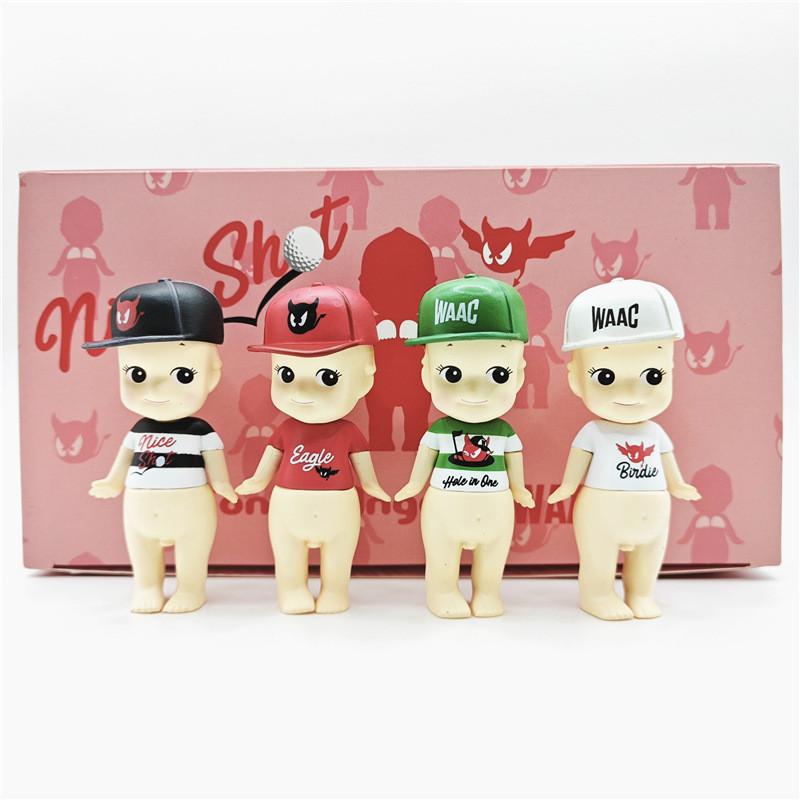 

Cute Angel Doll Golf With Clothing Baseball Hat Outfit Blind Box Doll Set For Gift And Decoration Style A