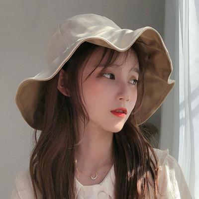 Double-sided Bucket Hats Female Summer Large Size Outdoor Basin Hat Small Fresh Sun Hat Sunscreen Hat Sun Protection Caps