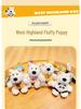 Charming West Highland Terrier Plush Keychain - Cute Puppy Pendant Bag Charm Gift