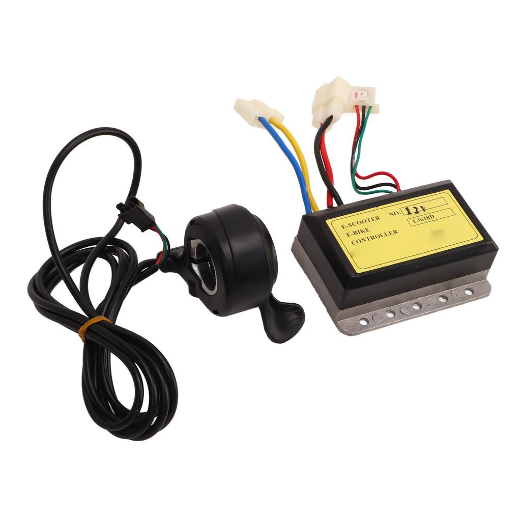 2PCS Set DC Motor Speed Controller and Thumb Throttle Motorcycle Scooter Tricycle Speed Controller