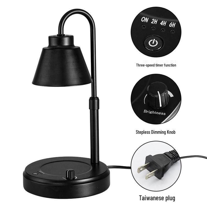 Nordic Aromatherapy Wax Melter Lamp - Flameless Candle Diffuser with Timer for Home and Bedroom Atmosphere