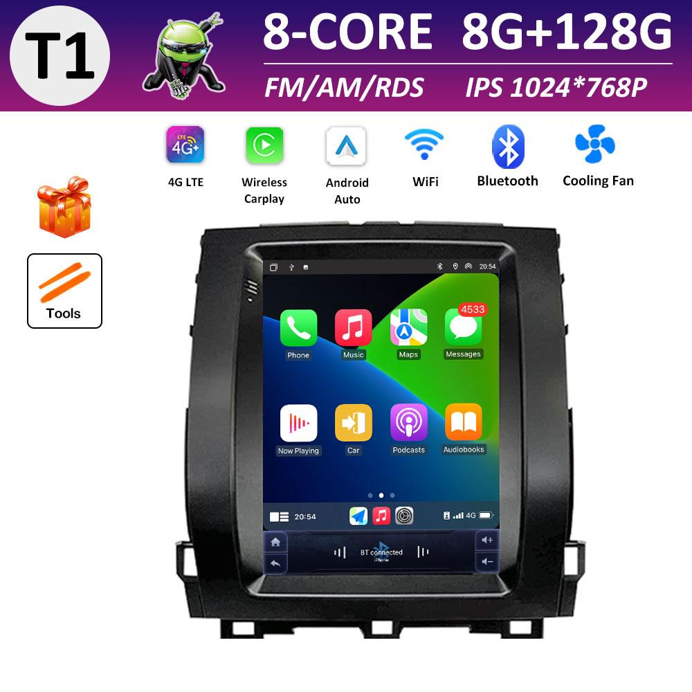 IPS Touch Screen for Toyota Land Cruiser Prado 120 2002 2003 2004 2005 - 2009 DSP Stereo Android Auto Wireless Carplay GPS Navi