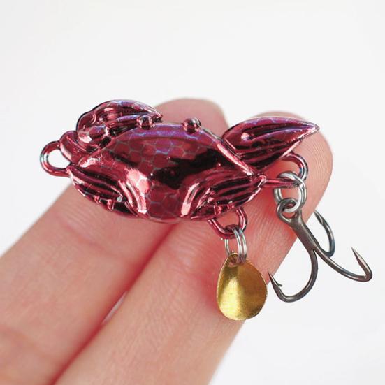 

3.5СМ/10Г Металева Приманка-Блешня Краб з Гачком для Далекого Закидання, Приманка Краб з Обертовою Блискіткою-Ложкою, Спінербейт для Морської та Прісноводної Риболовлі темно-червоний колір