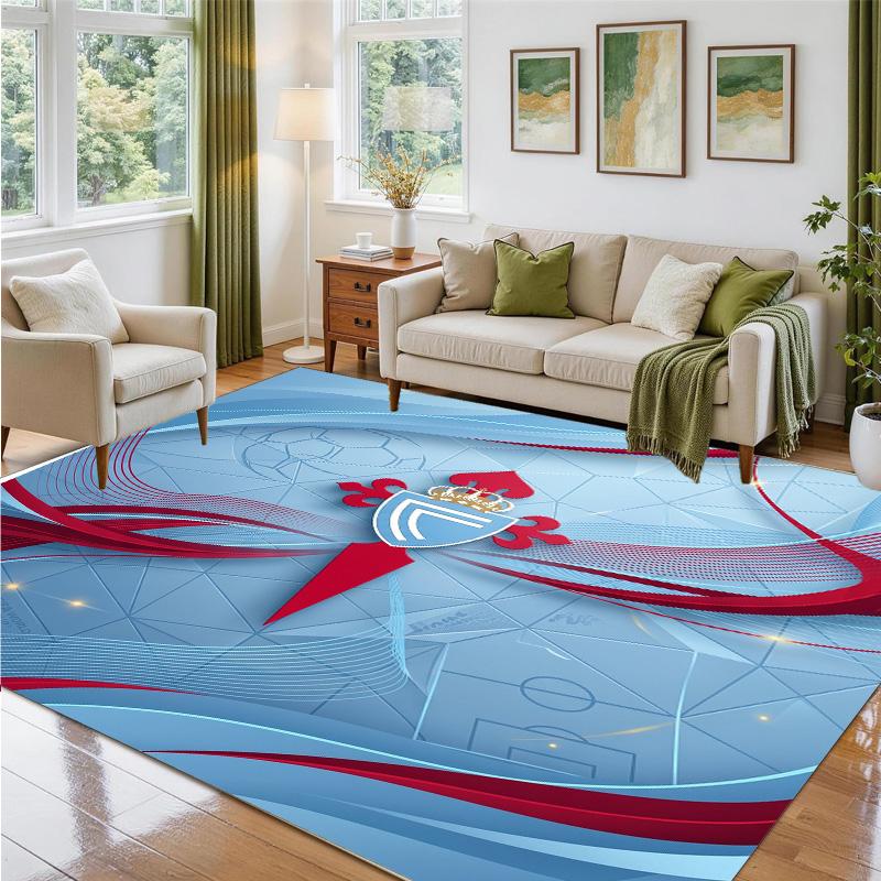 Celta Vigo FC Design Crystal Velvet Rug Soft Decorative Mat for Bedroom Entrance