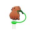 Cute Capybara 10mm Straw Cap Compatible with Stanley Cup Accessories Decoration Dustproof Straw Stopper Silicone Straw Cap