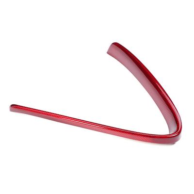 Red Carbon   V-Shaped Grille Trim with Glossy Finish for 2017-2020