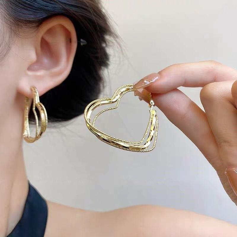 Sweet And Cool Spice Girls Plain Ring Earrings, Earrings, Simple Round Face Earrings, Personalized Circle Earrings.
