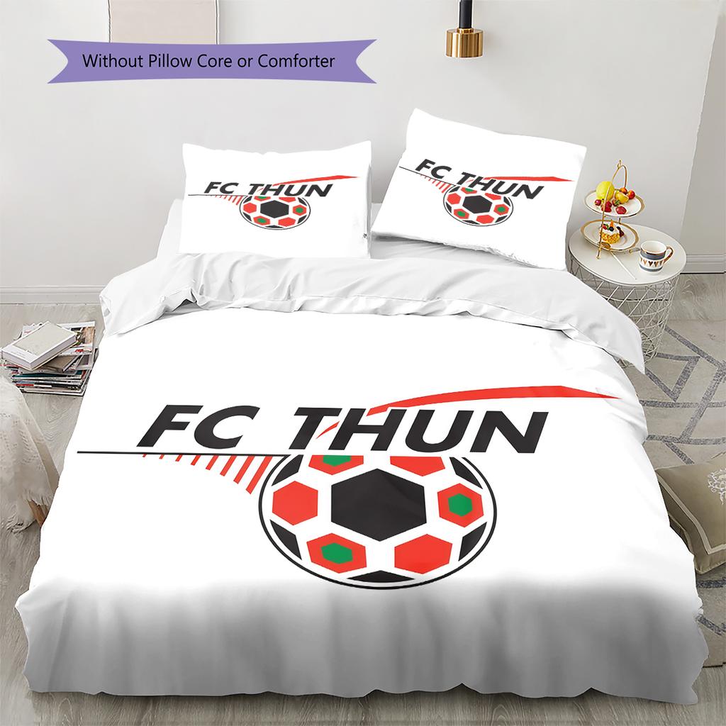 Biancheria da letto con motivo FC Thun Decorazione per la casa Regalo di compleanno (1 * copripiumino + 2 * federa, senza nucleo)