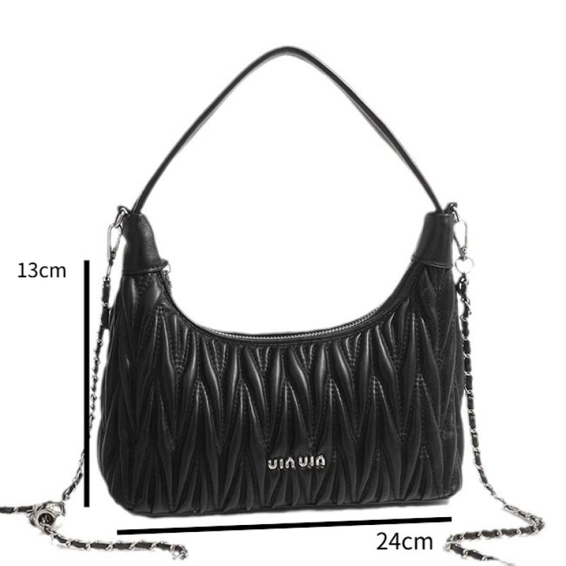 Nová klasická dámská plisovaná taška přes rameno Designová módní ležérní kabelka Vše se hodí Multifunkční řetízková diagonální taška