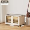 Foldable Plush Toy Storage Basket - Extra Large Flip-Top Box for Living Room