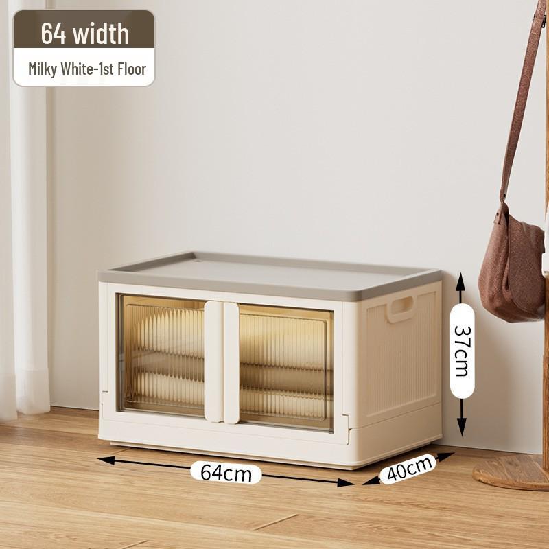 Foldable Plush Toy Storage Basket - Extra Large Flip-Top Box for Living Room