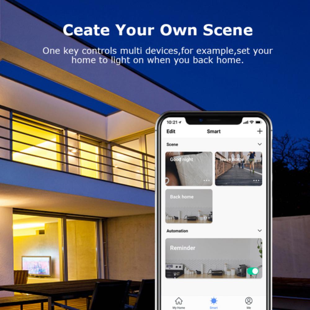 Corui Smart 20a Us Plug Aplicație mobilă Wifi Bluetooth Priză de la distanță fără fir cu monitor de putere pentru utilizare cu Alexa Google Home