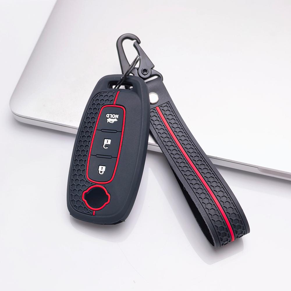 Key Fob Cover for Nissan Altima Sentra Rogue Pathfinder Frontier Murano Kicks Titan with Keychain Anti-Scratch Surface Shockproof Structure