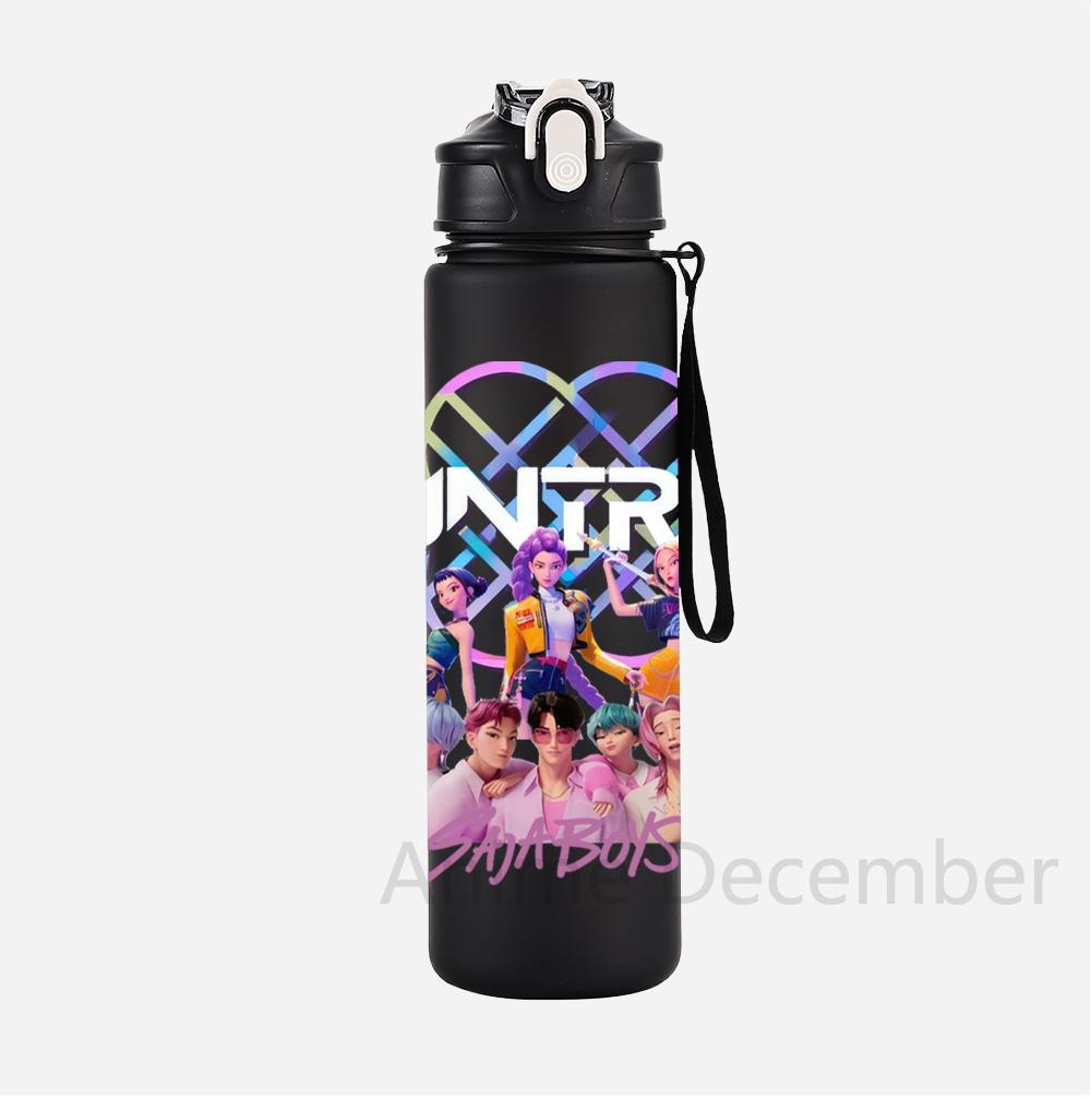 Anime K-Pop Character Water Cup Demon Hunters Large Capacity Outdoor Portable Rope Drinking Bottle for Boy and Girl Gift