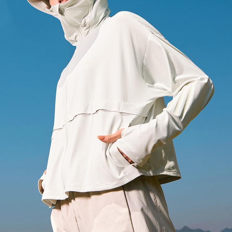 Adidas Womens Run UPF Jacket 1 Solid Logo Sports Hooded Sun Protection Women Jackets Mint-Ice IW9432