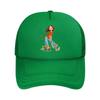 Cute Girl With Braid Scooter Floral Pants Graphic Mesh Baseball Cap For Womens Unisex FeUnisex Beach Dad Hat Hip Hop