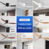 Nordic Minimalist LED Ceiling Fan with Remote Control for Living Room, Study, or Restaurant