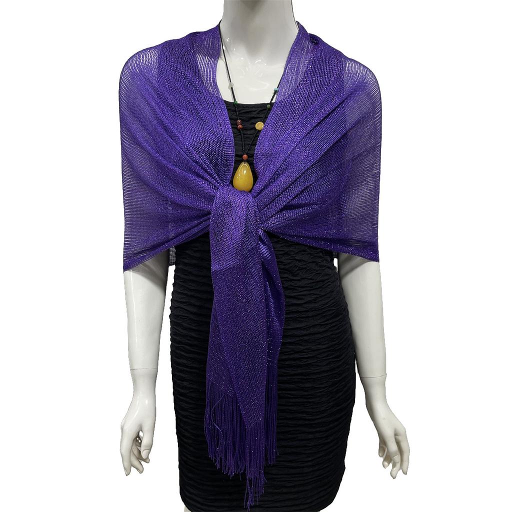 Rayon Scarf, Gold And Silver Silk Flat Scarf, Thin Shawl, Bag Head Scarf, Polyester Scarf, Multi-Color.