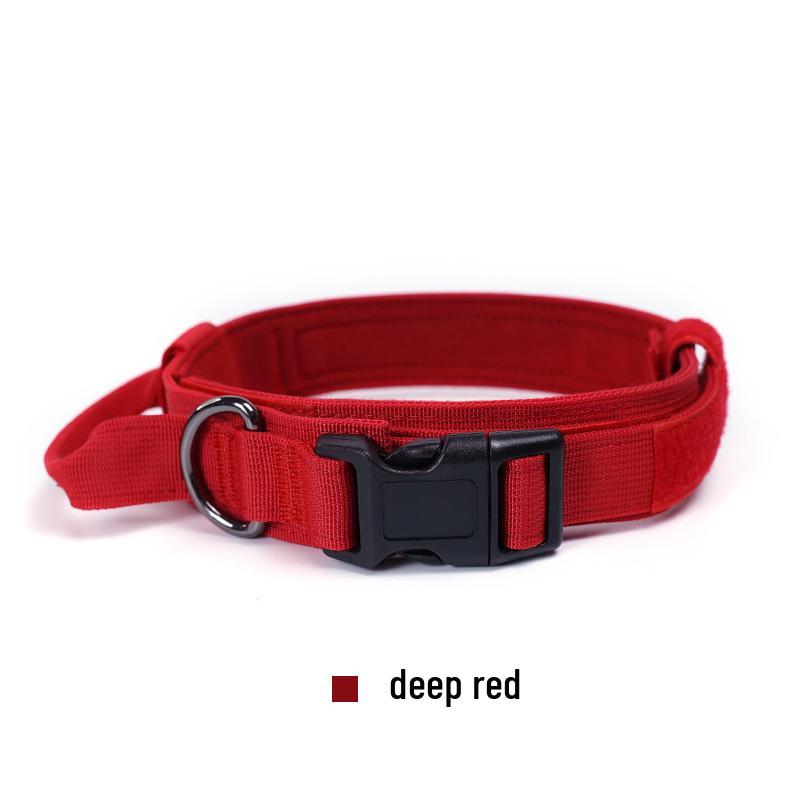 Collier tactique militaire pour chiens de taille moyenne et grande - Anneau de cou épais pour l'entraînement et la traction