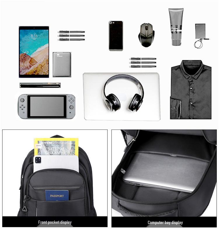 Large Capacity Fashion Casual Backpack for Men - Portable, Versatile Travel, College, Sports, and School Bag