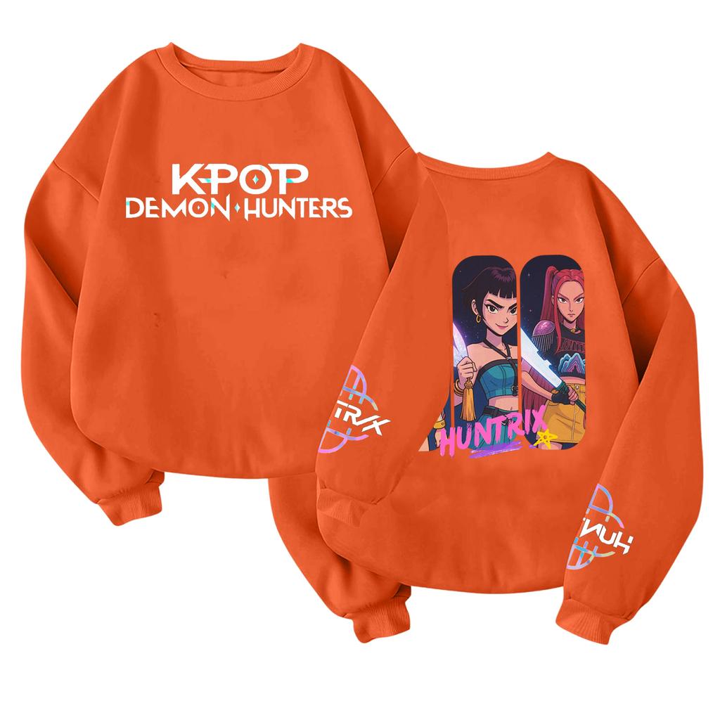 Children's Fashionable Lightweight Long-sleeved Round Neck Pullover With Pockets Printed Pullover