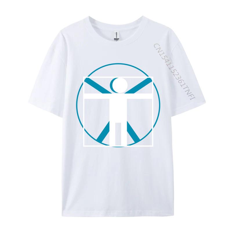 Simple Vitruvian New Arrival Slim Fit Normal Top T-Shirts O-Neck Cotton Fabric Men's Tops Shirt Normal Tee Shirt