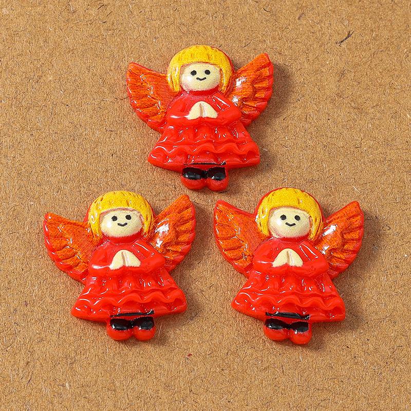 10pcs Resin Christmas Elk Santa Claus Flat Back Cabochon Scrapbook for Jewelry Making DIY Hairpin Brooch Accessories Supplies