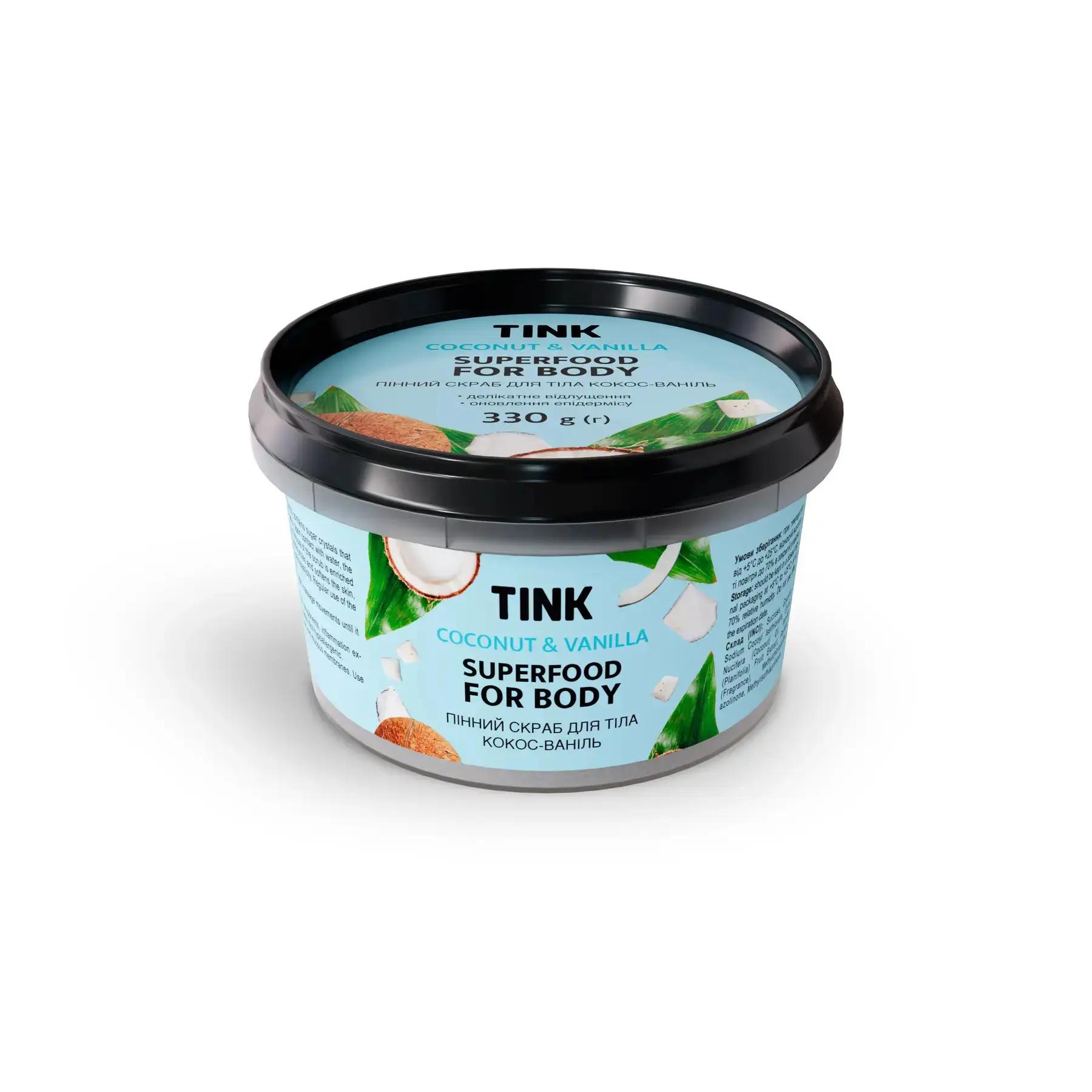 

Скраб для тіла пінний Кокос Ваніль Tink 330 г