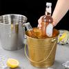 Yousheng Stainless Steel Ice Bucket, with Handle Portable Beverage Tub, Mirror Polished Durable Ice Tub, for Bars Parties KTV Beverage