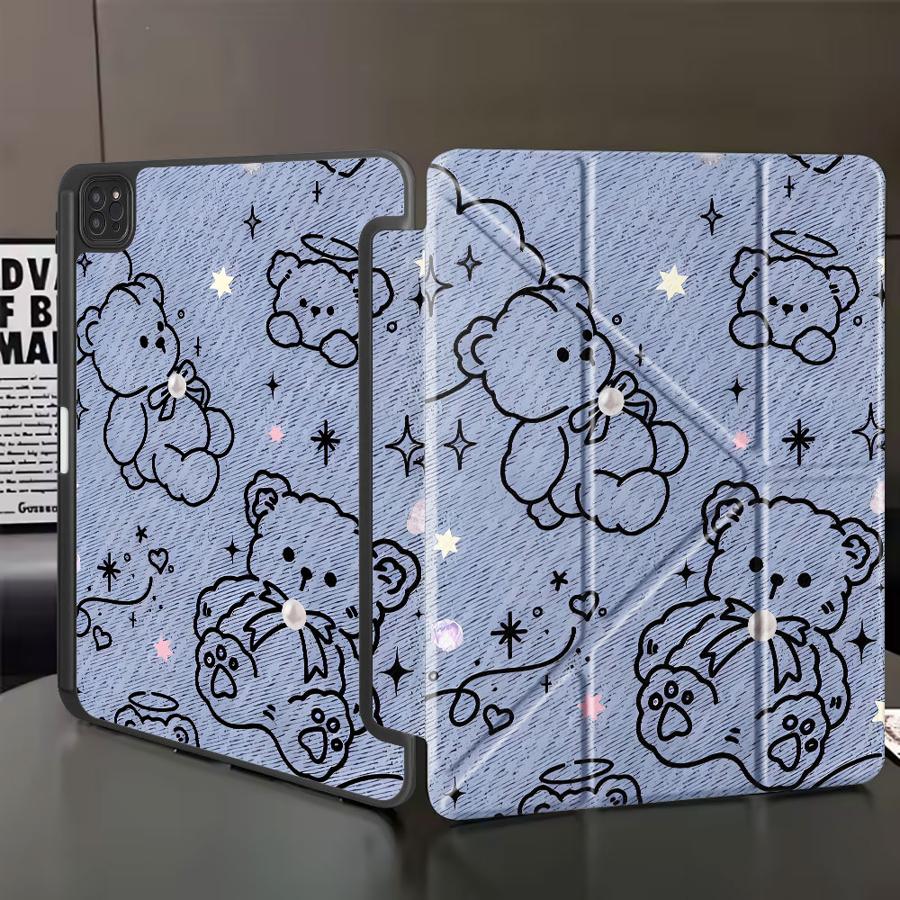 

Чехол для планшета для iPad Pro 11-го 10-го 9-го 8-го 7-го 12,9 дюйма Air 4 5 M3 M2 1 2 M4 11 дюймов Mini 6 7 Pro 2025 Держатель Чехол Маленькая линия iPad Mini 7 8.3