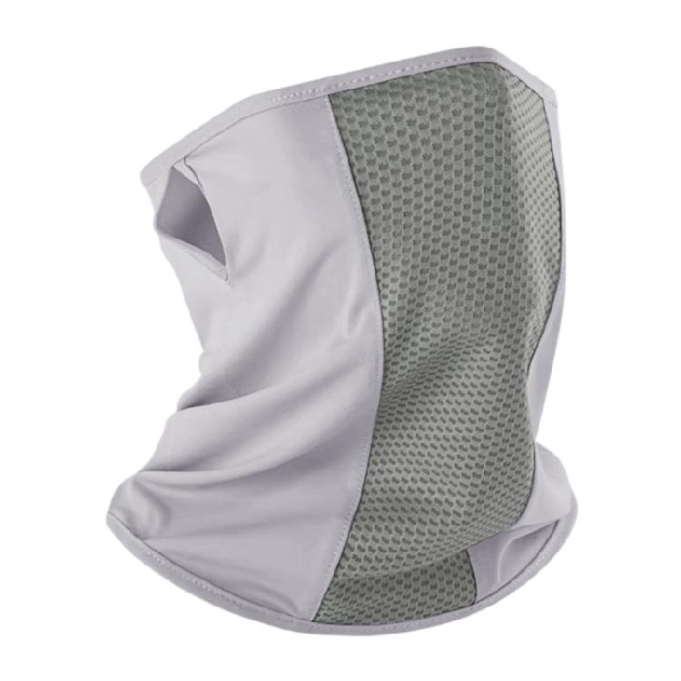 

Breathable Outdoors Sun Blocking Face Cover Light weight Outdoors Sun Mask for Running Hiking Sweat Wicking світло-сірого кольору