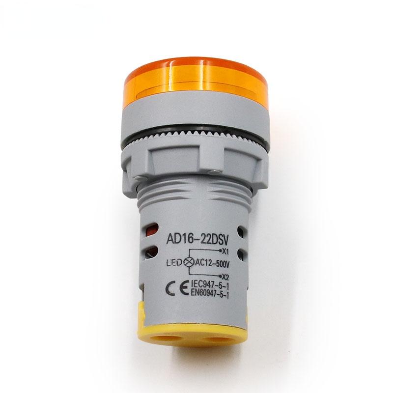DIY Mini Digital Voltmeter 22mm Round AC 50-500V Volt Voltage Tester Meter Monitor Power LED Indicator Pilot Lamp Light Display