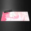 Cute Kawaii White Cat Anime Mouse Pad Large Computer Off Game Table Mats XXL Ruer Anti-slip Gaming Keyboard Long Desk Pads