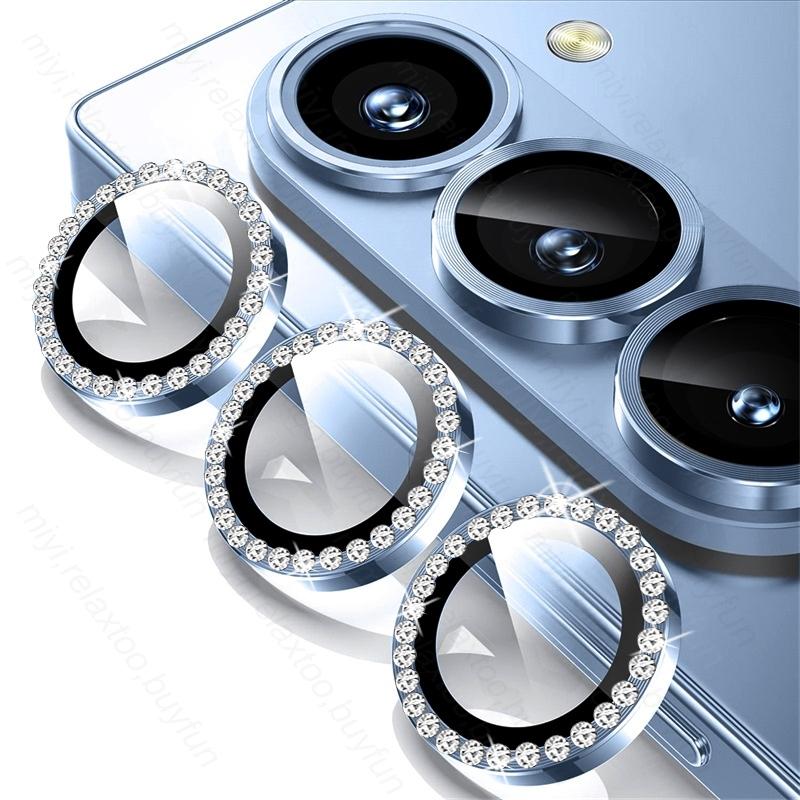 

Luxury Diamond Aluminum Alloy Tempered Glass Phone Camera Cover For Samsung Galaxy Z Fold 7 6 5G Lens Protector Cap For Samsung Z Fold7