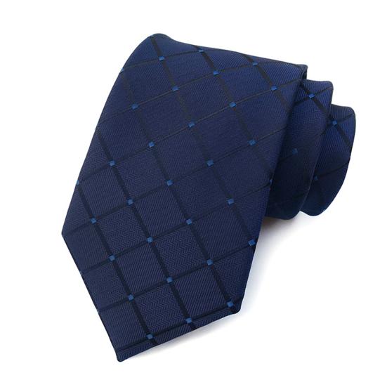 Men Business Tie Lightweight Multipurpose Adjustable Different Patterns Plaid Print Decorative Gentleman Wedding Daily Wear Necktie Clothes Accessory