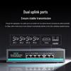 SAMZHE 6-Port Gigabit 4-Port PoE Switch CN Plug (adapter Included)