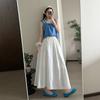 Temperament Xiaoqing Simple Edge Skirt Women's Summer Casual Versatile Long Skirt