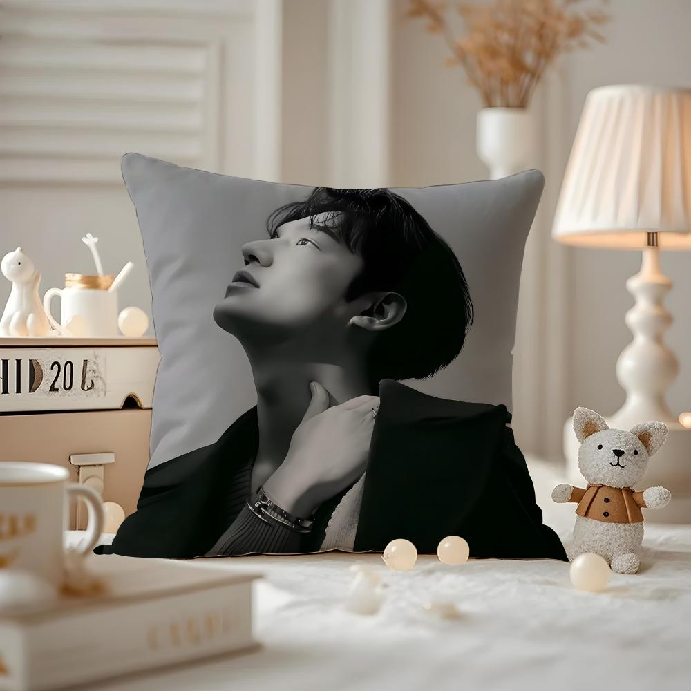 Lee Minho Actor Cushion Cover Pattern Printed Pillowcase For Living Room Sofa Cushion Cover & Bedroom Decor