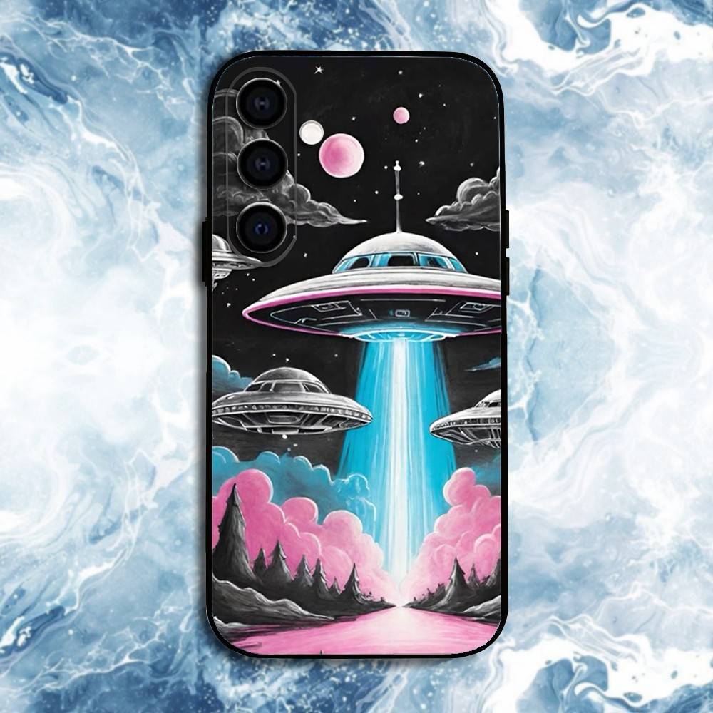 UFO Alien Thing Phone Case For Samsung Galaxy A73,A72,A71,A70,A53,A52,A51,Others Soft Black Shell
