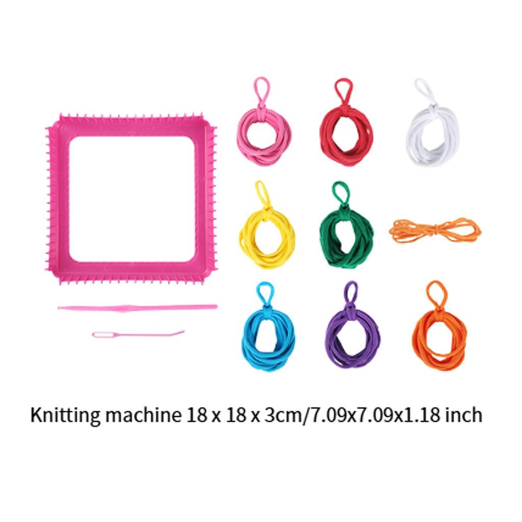 Weaving Loom Kit Making Toy DIY Craft with Crochet Hook Pot Holder Loops for Kids Beginners Adults Tote Bag Christmas Gifts